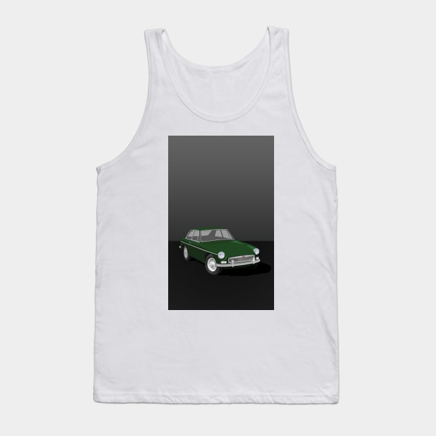 MGB GT Graphic Poster -Green Tank Top by NickShirrell